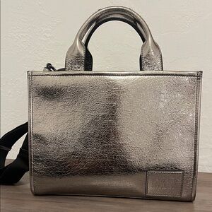 DKNY Metallic Silver Tote Bag